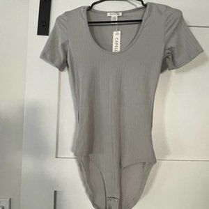 Scoop Neck Ribbed Bodysuit